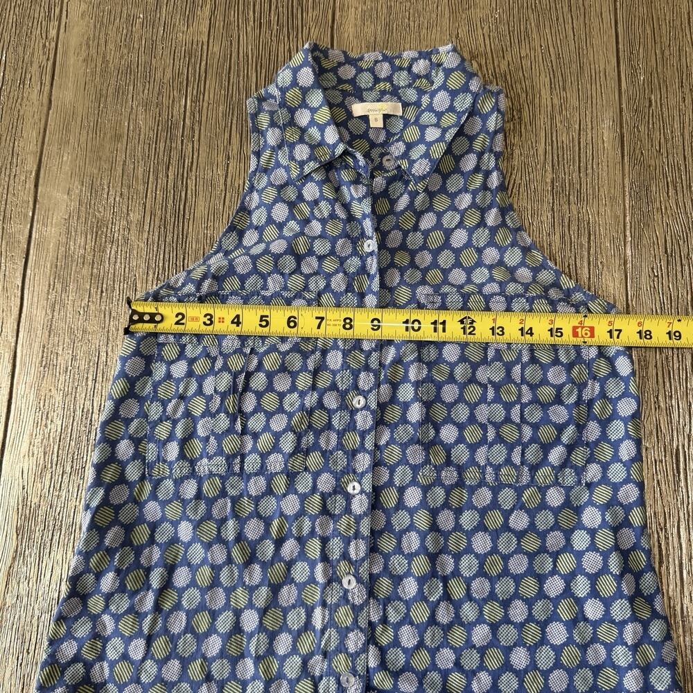 Anthropologie Porridge Polka Dot Sleeveless 100% Cotton Shirt Woman’s Size 6 - Picture 3 of 5